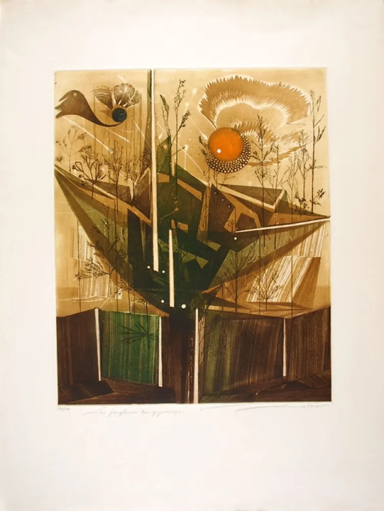 Aguafuerte Y Aguatinta Lubarow - Les jongleries du Gyroscope