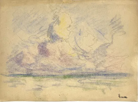 Sin Técnico Luce - Bord de mer. Vers 1900. Pastel 