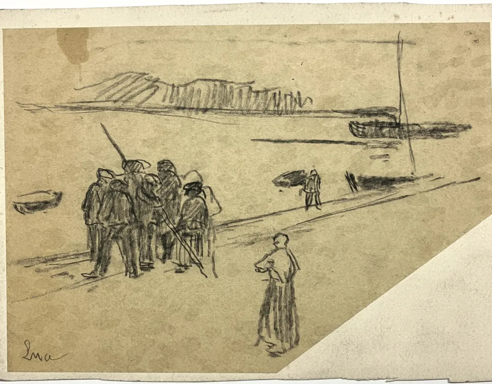 Sin Técnico Luce - Personnages et falaises. Vers 1900. 