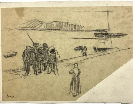 Sin Técnico Luce - Personnages et falaises. Vers 1900. 