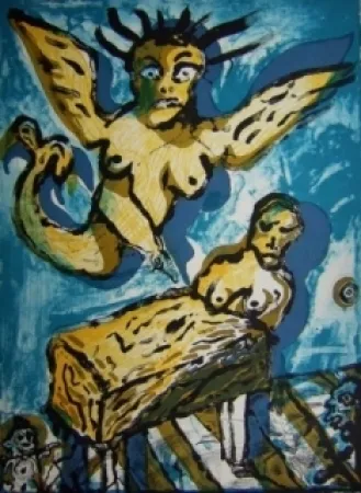 Litografía Lucebert - Sans titre