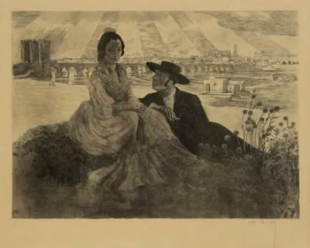 Litografía Lunois - Les 