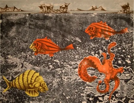 Litografía Lurcat - Fruits de mer