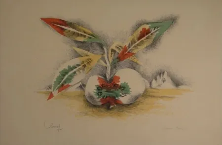 Litografía Lurcat - Sang et Vie