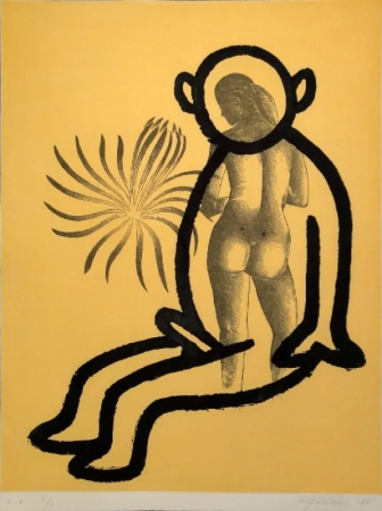 Aguatinta Lüthi - Selbstporträt aus der Serie der großen Gefühle I