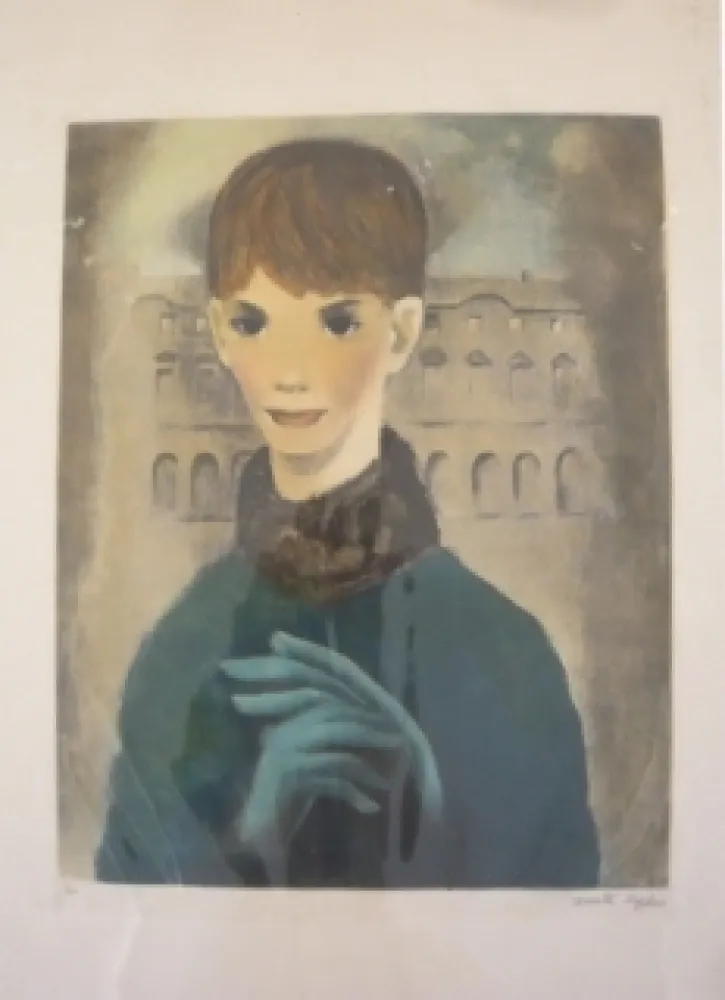 Grabado Lydis - Femme aux gants