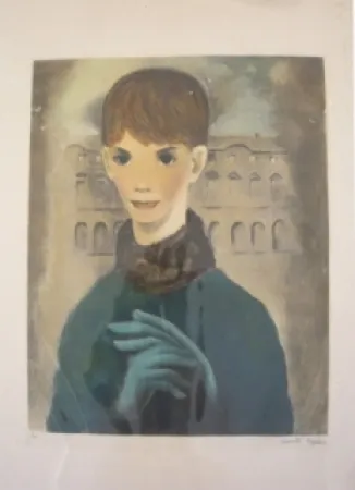 Grabado Lydis - Femme aux gants