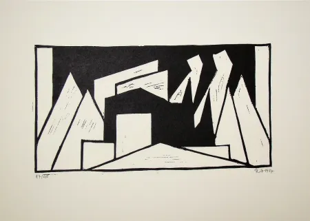 Grabado En Madera Maatsch - Composition, 1924