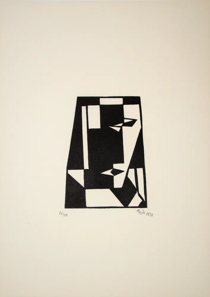 Grabado En Madera Maatsch - Composition, 1926