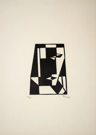 Grabado En Madera Maatsch - Composition, 1926
