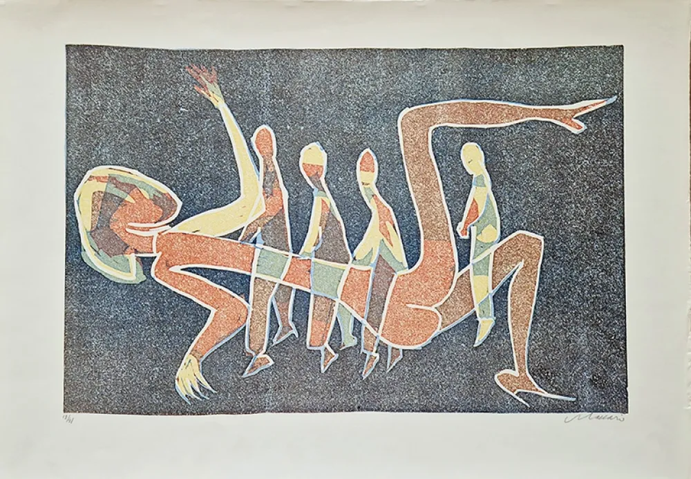 Linograbado Maccari - Composizione