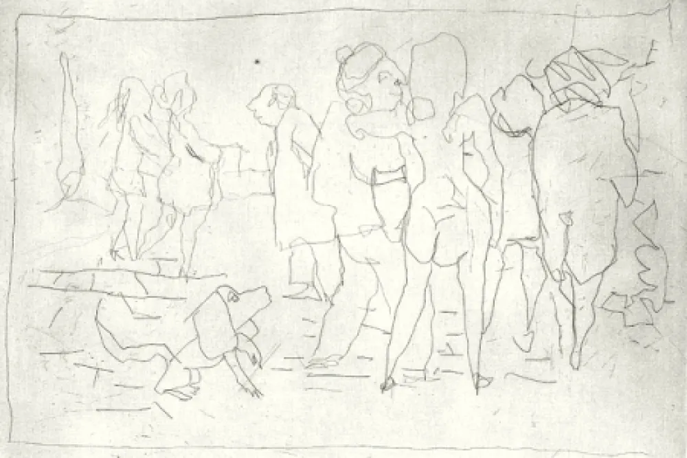 Aguafuerte Y Aguatinta Maccari - Nell'orto di Mino Maccari