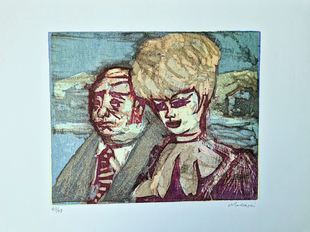 Grabado En Madera Maccari - Vivo di volata II