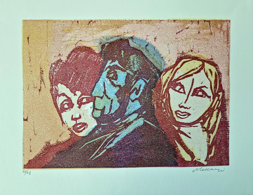 Linograbado Maccari - Vivo di volata III