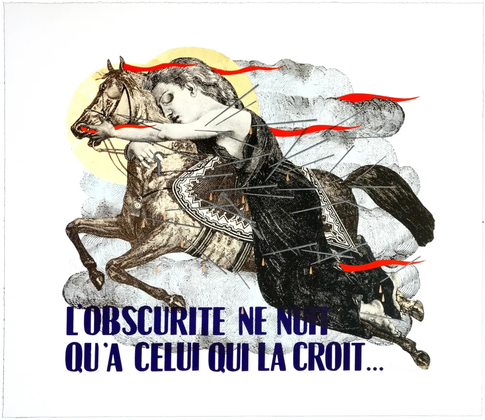 Litografía Madame - L'obscurité ne nuit qu'a celui qui la croit