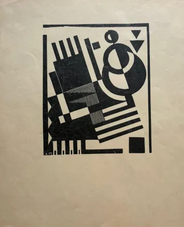 Linograbado Maes - Composition 10 (proof for Belgian periodical 