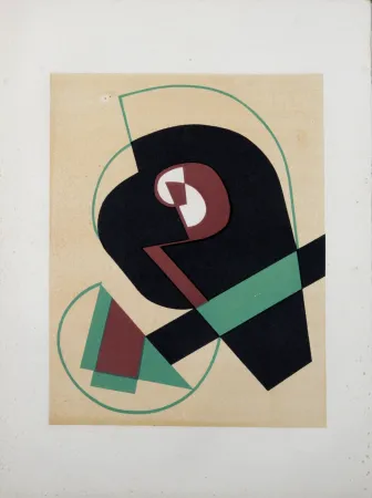 Litografía Magnelli - Jean Arp, Alberto Magnelli & Sophie Taeuber-Arp. - Untitled Collaboration, Aux Nourritures Terrestres, 1950