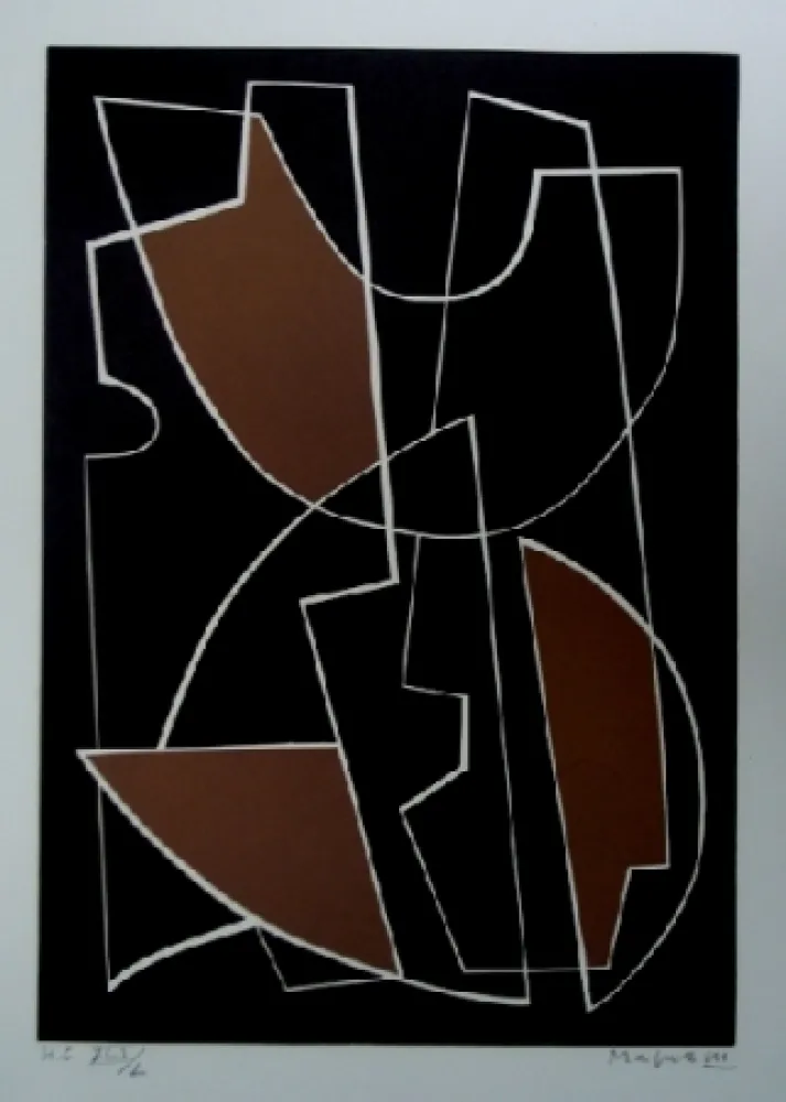 Linograbado Magnelli - La Magnanerie de la Ferrage 1