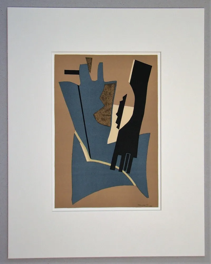 Litografía Magnelli - Papier collé - 1948