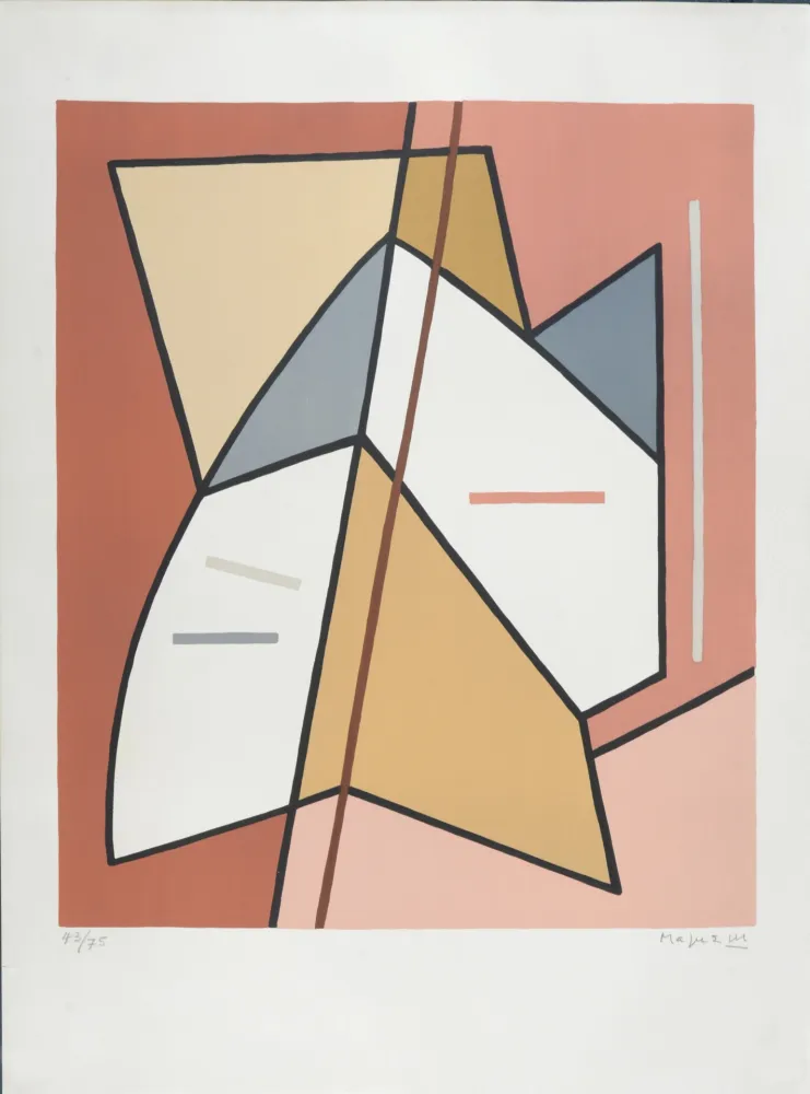 Litografía Magnelli - Sans titre F, 1970 - Hand-signed!