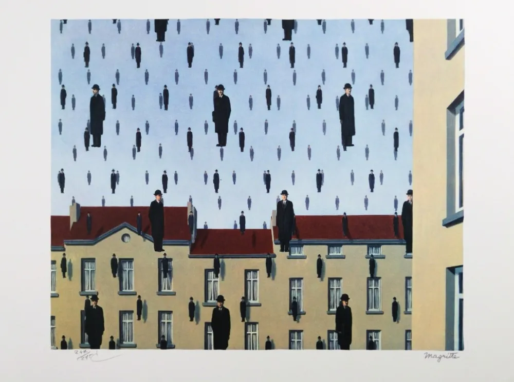 Litografía Magritte - Golconde