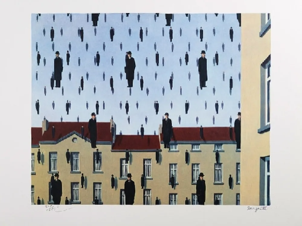 Litografía Magritte - Golconde