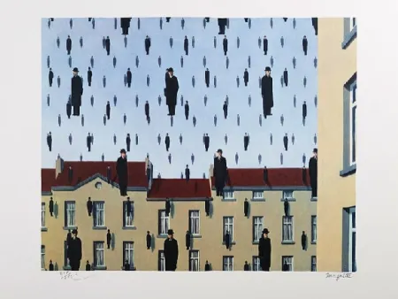 Litografía Magritte - Golconde