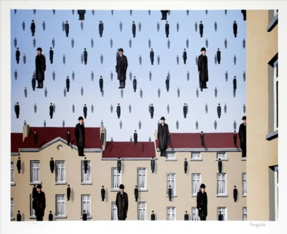 Litografía Magritte - Golconde