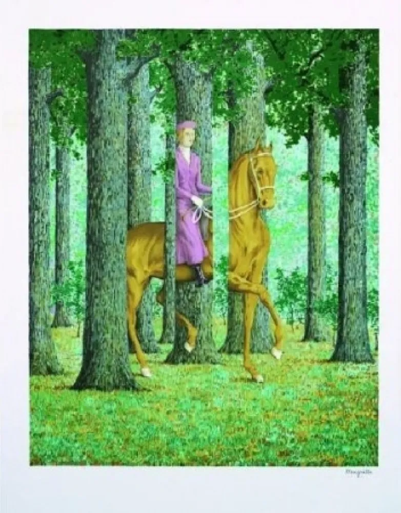 Litografía Magritte - Le blanc-seing, 1965