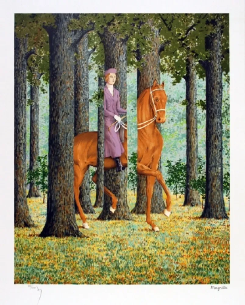 Litografía Magritte - Le blanc seing