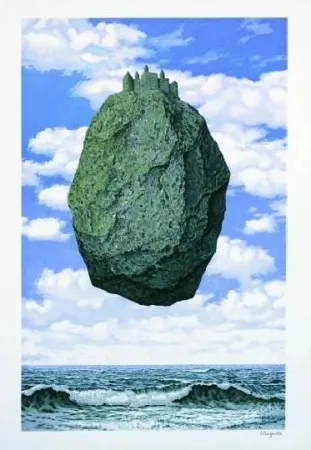 Litografía Magritte - Le chateau des Pyrenees