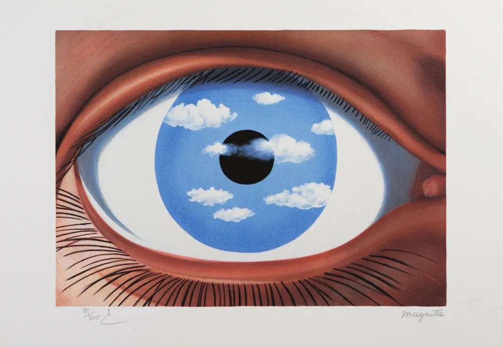 Litografía Magritte - Le Faux Miroir (The False Mirror)