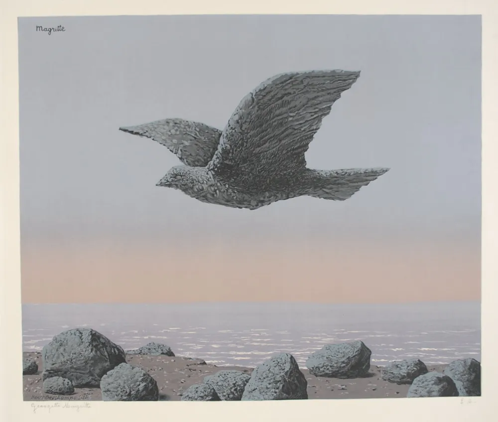 Litografía Magritte - L'Idole - Rock Bird