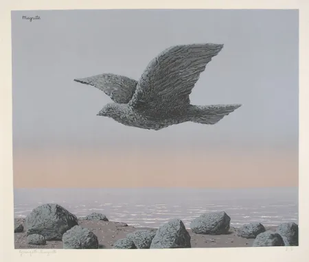 Litografía Magritte - L'Idole - Rock Bird