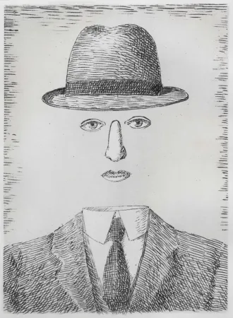 Aguafuerte Magritte - Paysage de Baucis