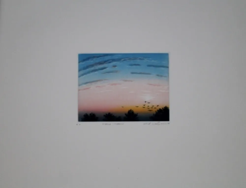 Aguafuerte Y Aguatinta Maibaum - Abend-Morgen