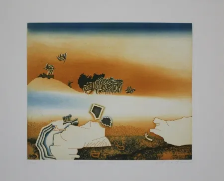 Aguafuerte Y Aguatinta Maibaum - Nachdenken über Oasen II