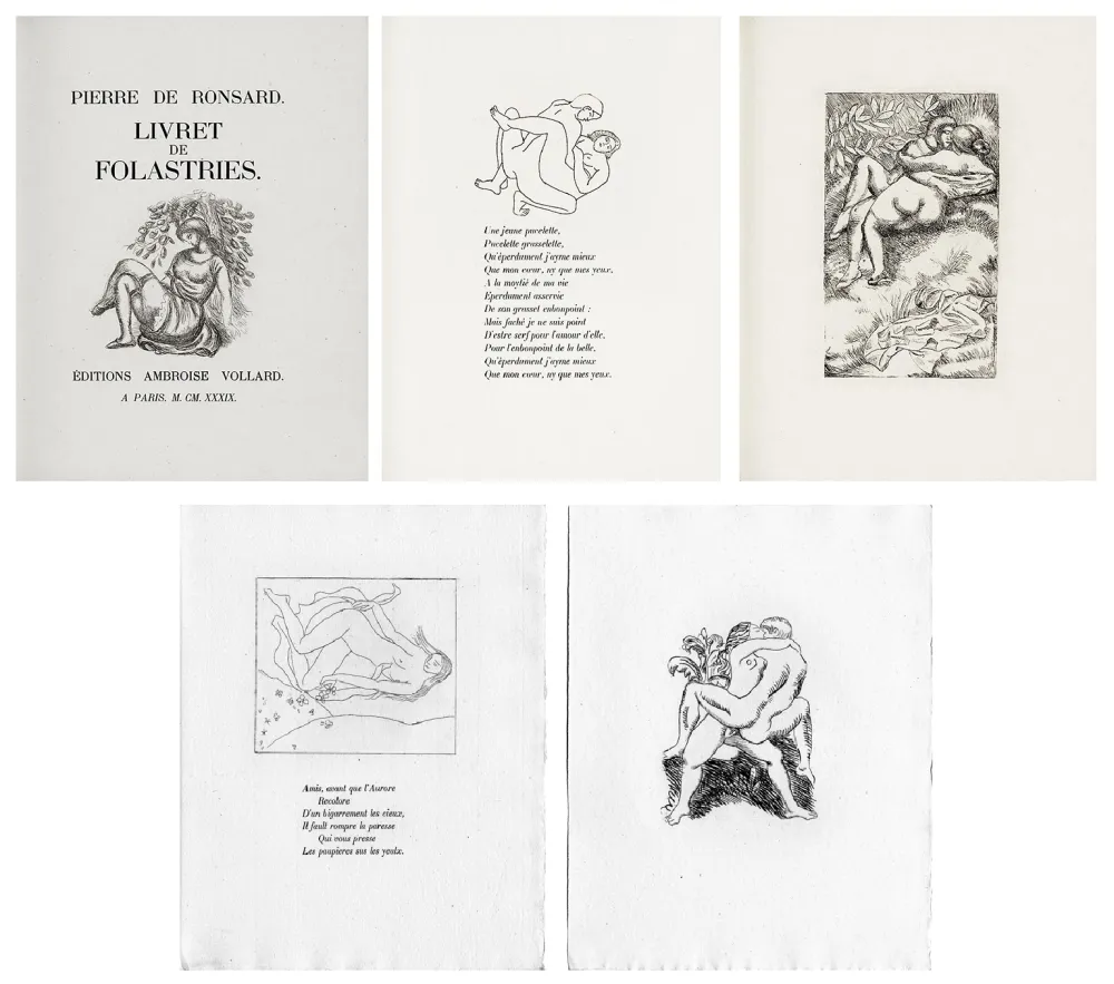 Libro Ilustrado Maillol - Ronsard : LIVRET DE FOLASTRIES. 43 gravures originales (1939)