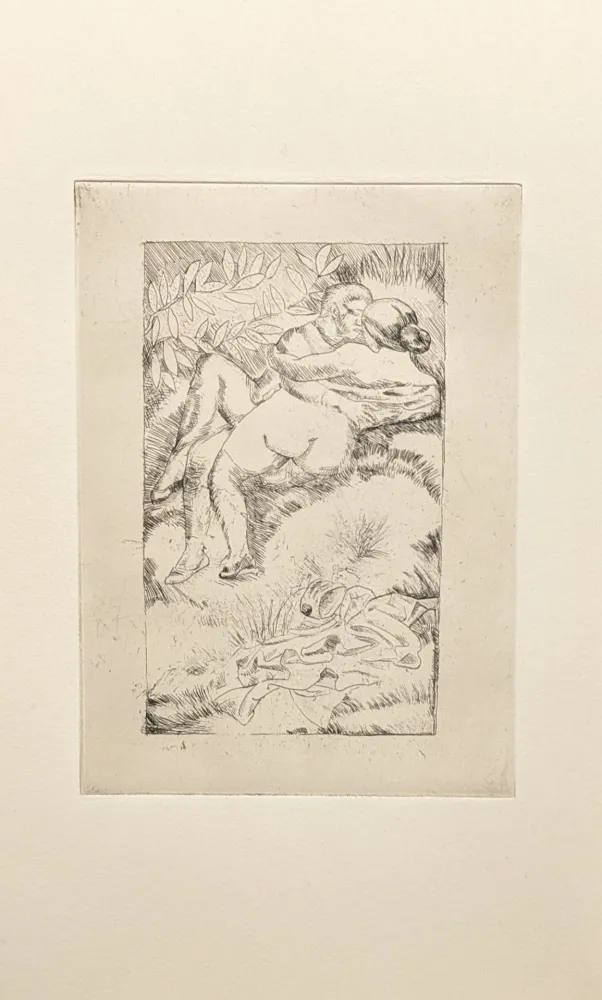Grabado Maillol - Untitled, from Livret de Folastries