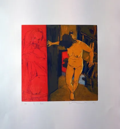 Aguafuerte Y Aguatinta Mair - Se recourbe en Lyre