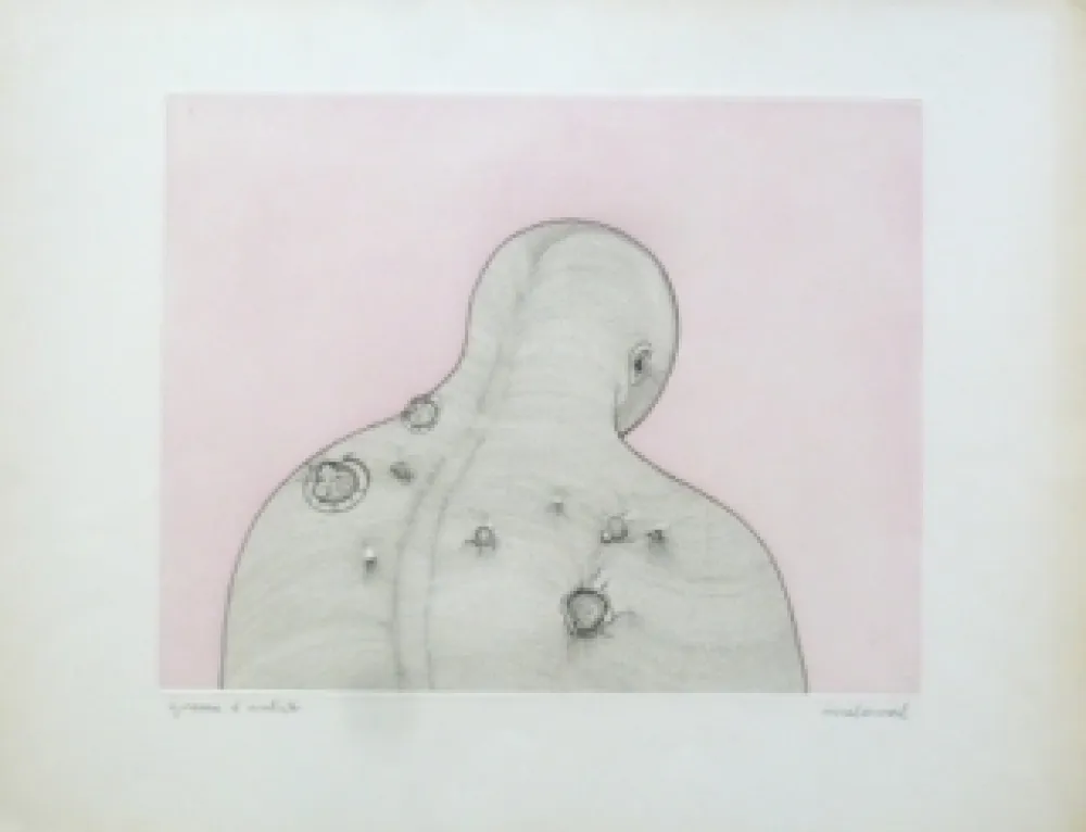 Grabado Malaval - Homme de dos