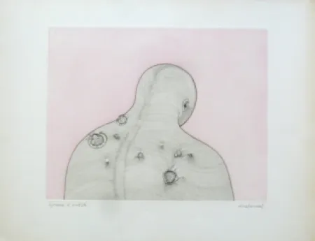 Grabado Malaval - Homme de dos