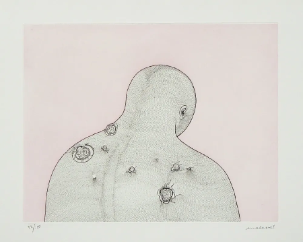 Aguafuerte Malaval - Maciste contre l'aliment blanc