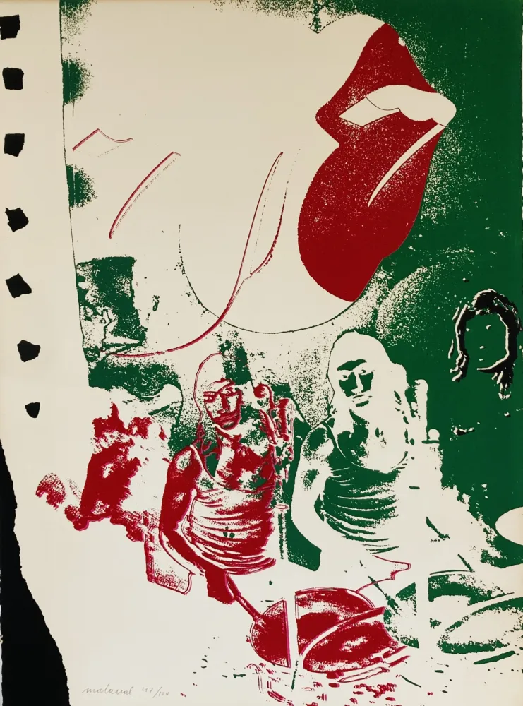Serigrafía Malaval - The Rolling Stones, 1974.