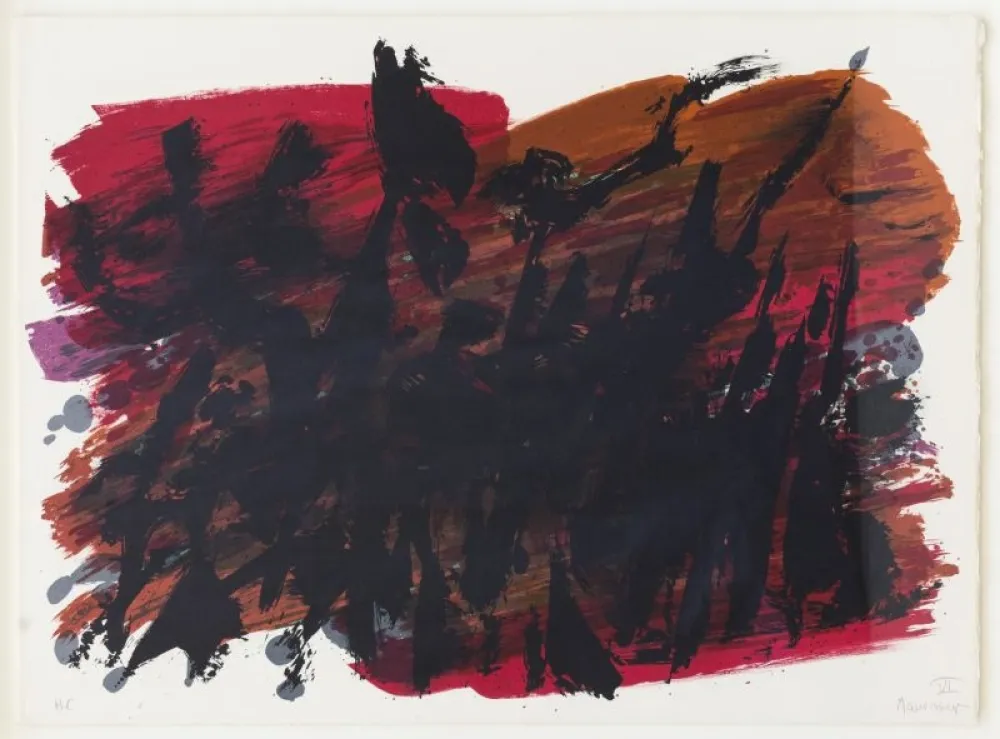 Litografía Manessier - Composition abstraite