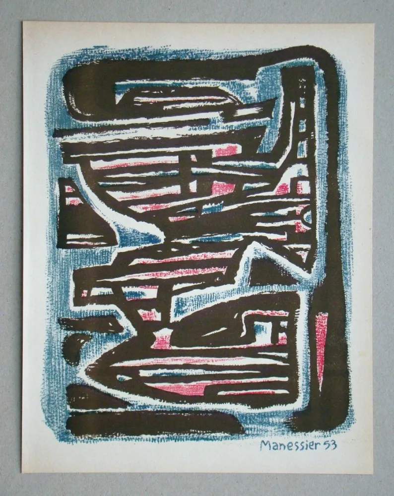 Litografía Manessier - Formes et Transparance