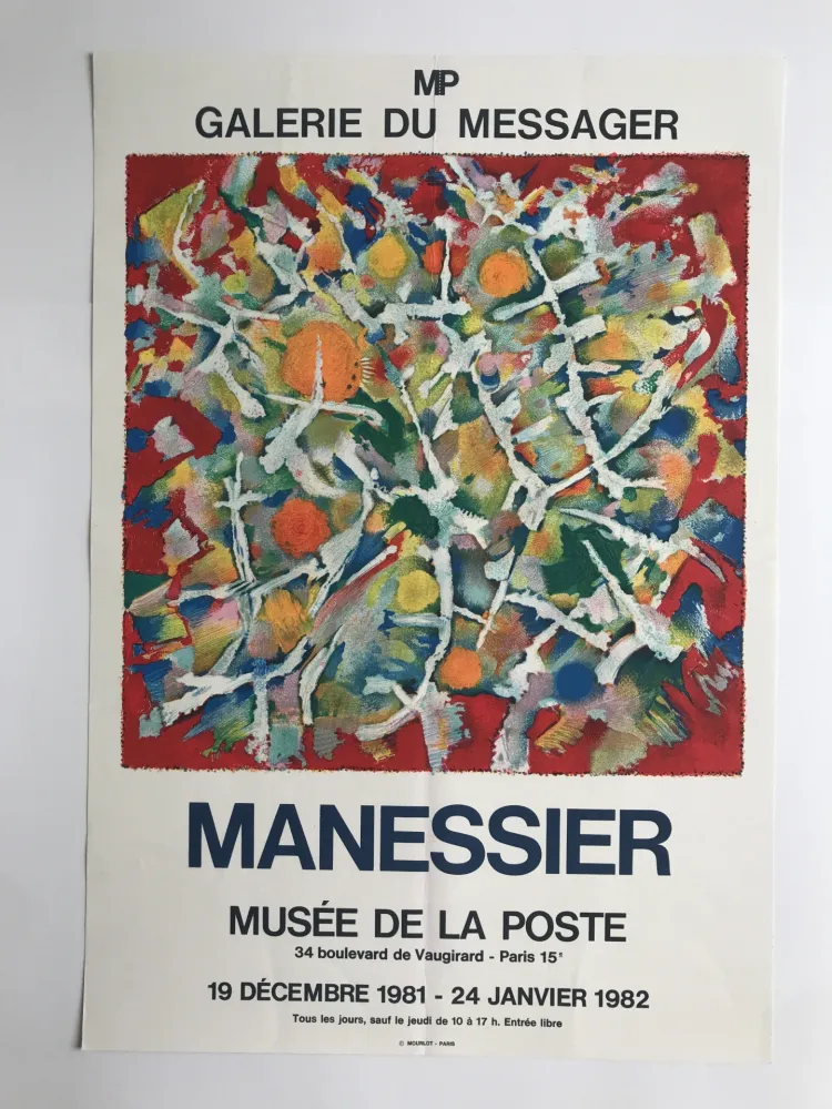 Cartel Manessier - Galerie du Messager / Musée de la Poste
