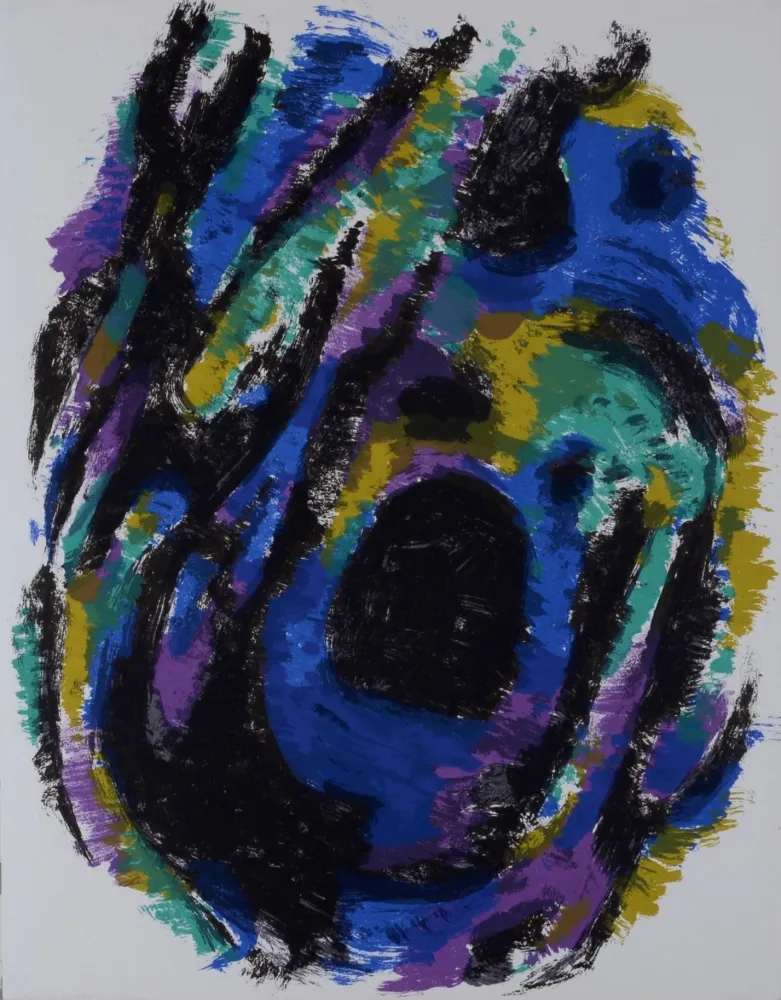 Litografía Manessier - Le Nid, Petite tache noire