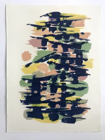 Litografía Manessier - L'enfant dans la cité des ombres II : Les Ponts