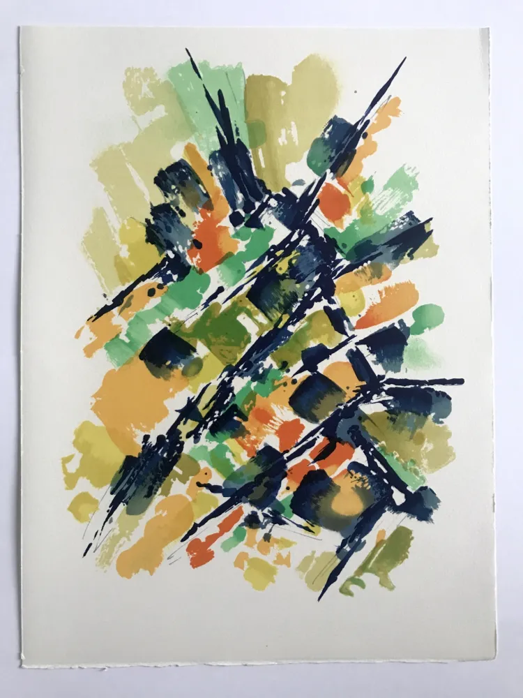 Litografía Manessier - L'enfant dans la cité des ombres IV : La Villa Montmorency